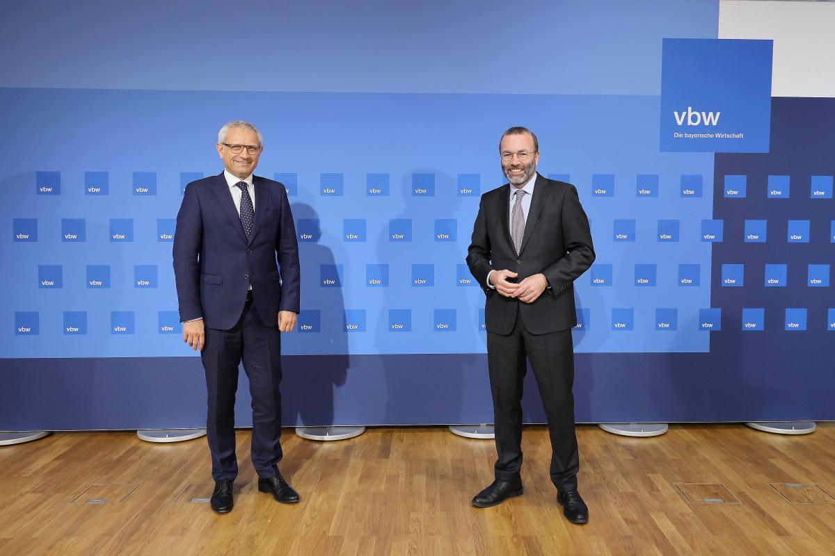 Josef Negri (Direttore Assoimprenditori Alto Adige) e Manfred Weber (Presidente del Gruppo del Partito Popolare Europeo)